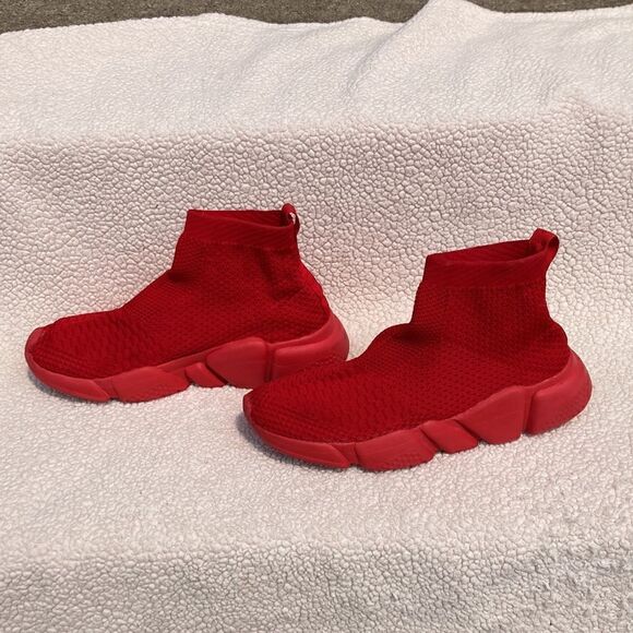 Men's Slip On Shoe Socks Workout Sneaker’s Red size 40/7.5 - Picture 3 of 10